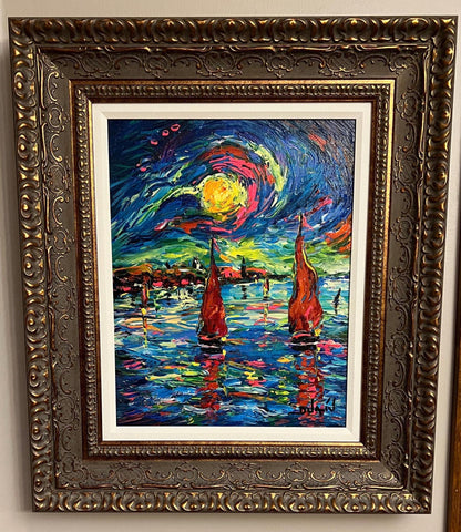 Duaiv,  Etranges Voiles, Embellished Giclee with COA and appraisal, 2018