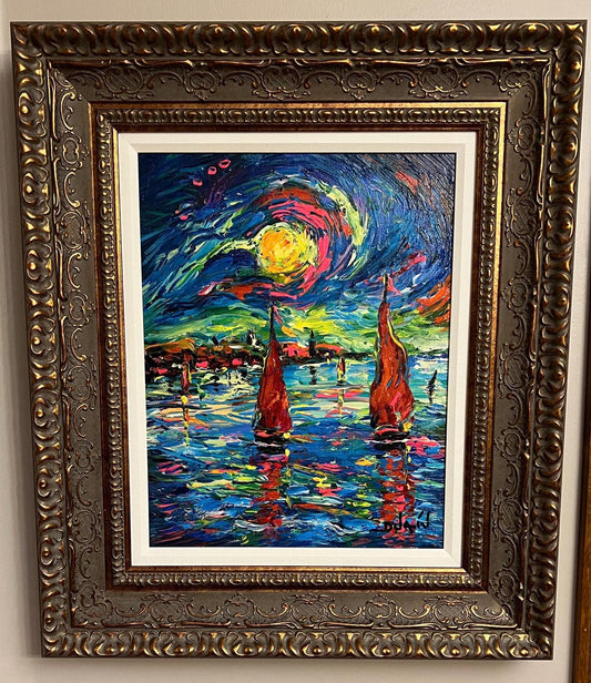 Duaiv,  Etranges Voiles, Embellished Giclee with COA and appraisal, 2018