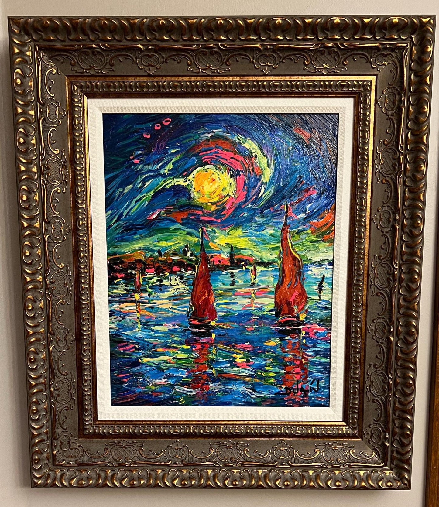 Duaiv,  Etranges Voiles, Embellished Giclee with COA and appraisal, 2018