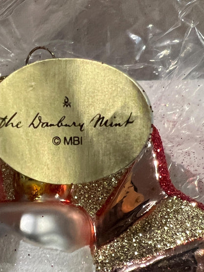 Christmas tree ornaments Blown Glass - Danbury Mint - Dog and Wreath