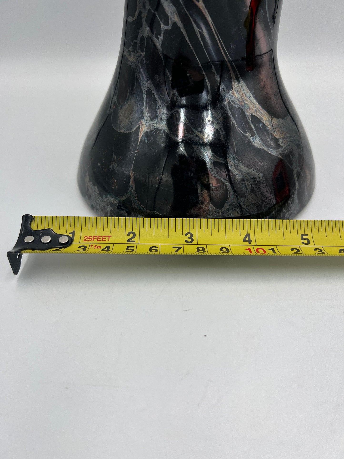 Haeger Couple Statue, Glossy Black Ceramic Embrace (1994 Vintage)