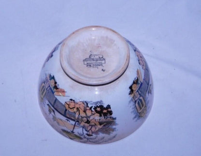 Pajong Pattern Rice Bowl: Vintage Dutch Ceramic (7.5" Diameter)