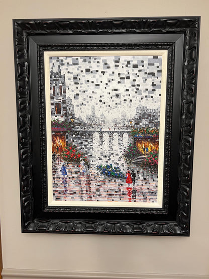 Pont des Arts Artwork: Vibrant Paris Bridge - Solomon Hwang - Signed with COA