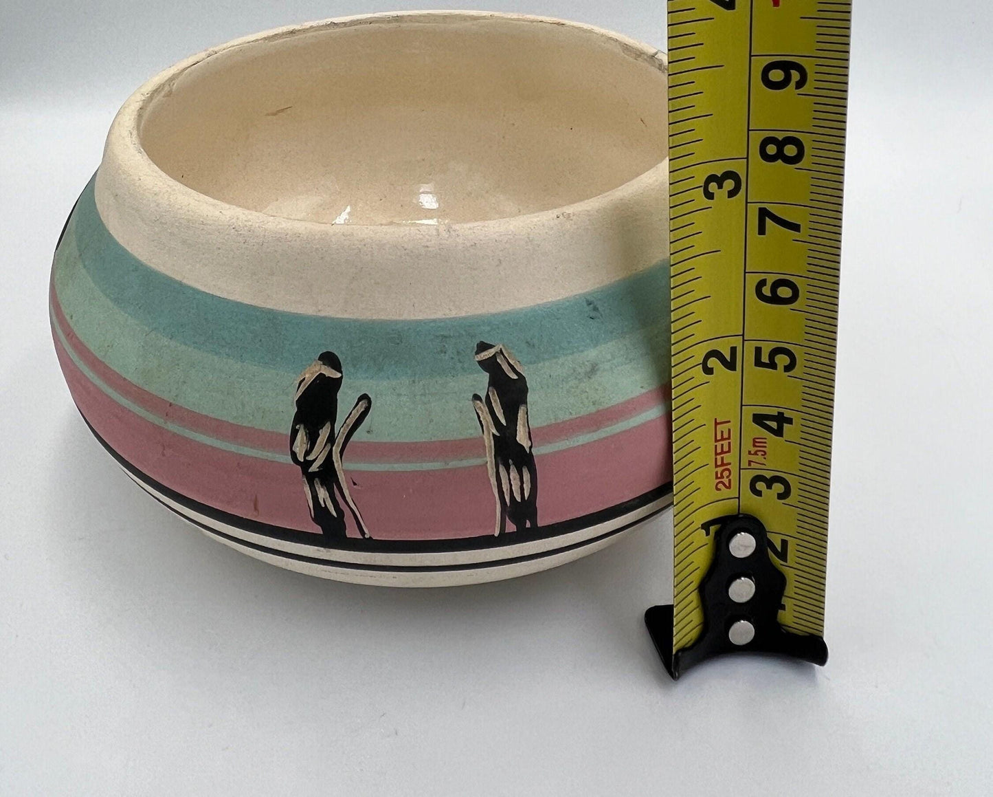 Native American Style Bowl: Rustic Handmade Clay - Southwestern Decor