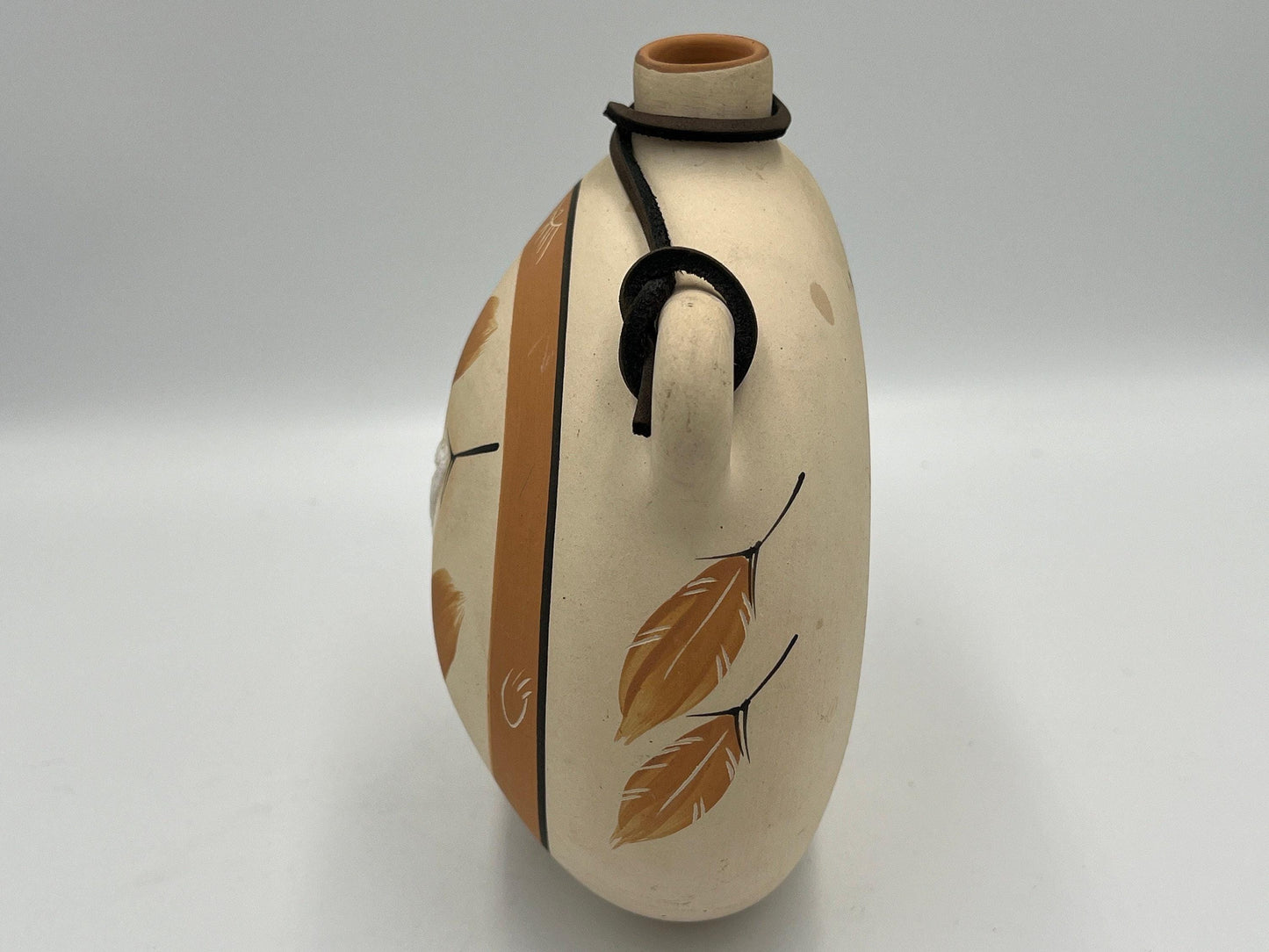 Vintage Hand-Painted Native American Pottery, Desert Pueblo 'Buckskin'