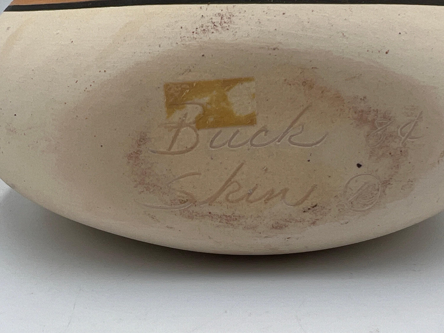 Vintage Hand-Painted Native American Pottery, Desert Pueblo 'Buckskin'