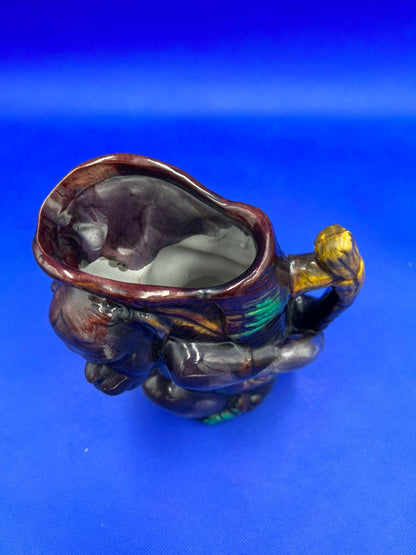 English Majolica monkey jugs / pitcher / large mugs