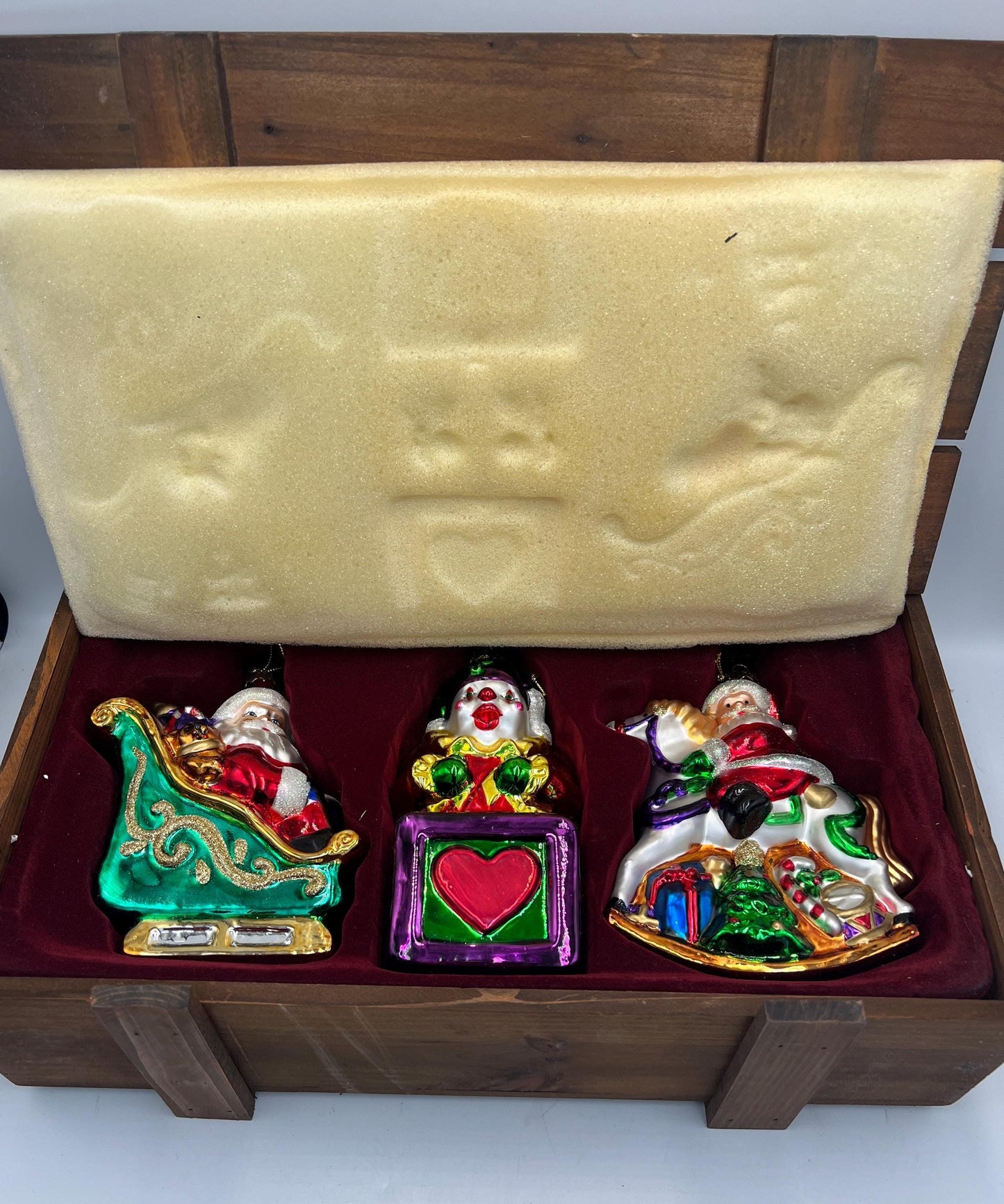 Vintage Thomas Pacconi Christmas Ornaments: Set of 3 Large 6-Inch