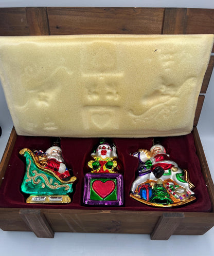 Vintage Thomas Pacconi Christmas Ornaments: Set of 3 Large 6-Inch
