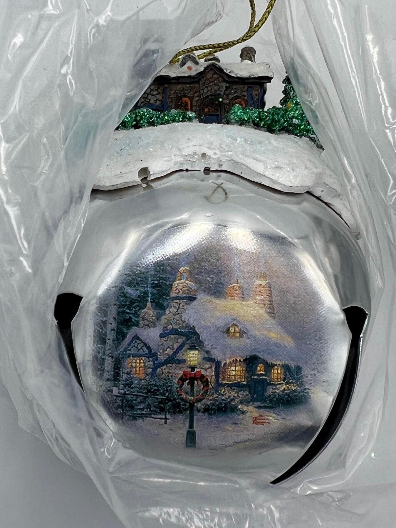 Christmas tree ornaments Ashton Drake Thomas Kinkaid Sleigh Bells Set of 3