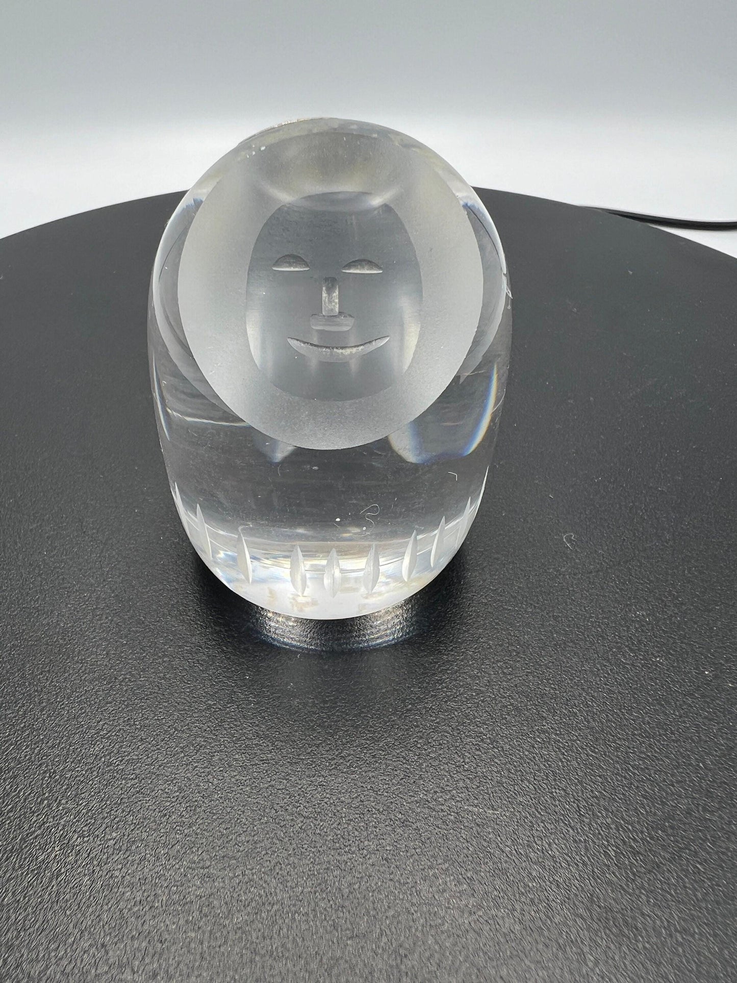 Eskimo Art Glass Sculpture: Norwegian Vintage Crystal (Small Paperweight)
