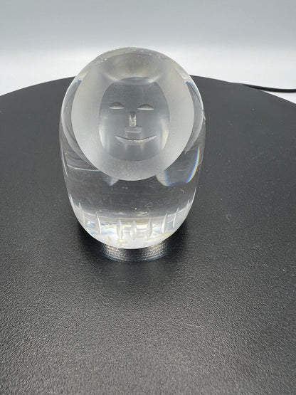 Eskimo Art Glass Sculpture: Norwegian Vintage Crystal (Small Paperweight)