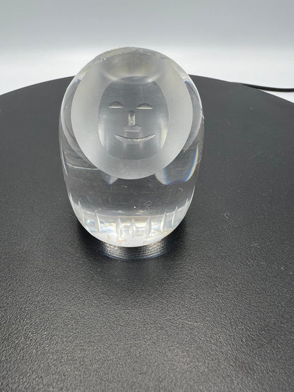 Eskimo Art Glass Sculpture: Norwegian Vintage Crystal (Small Paperweight)