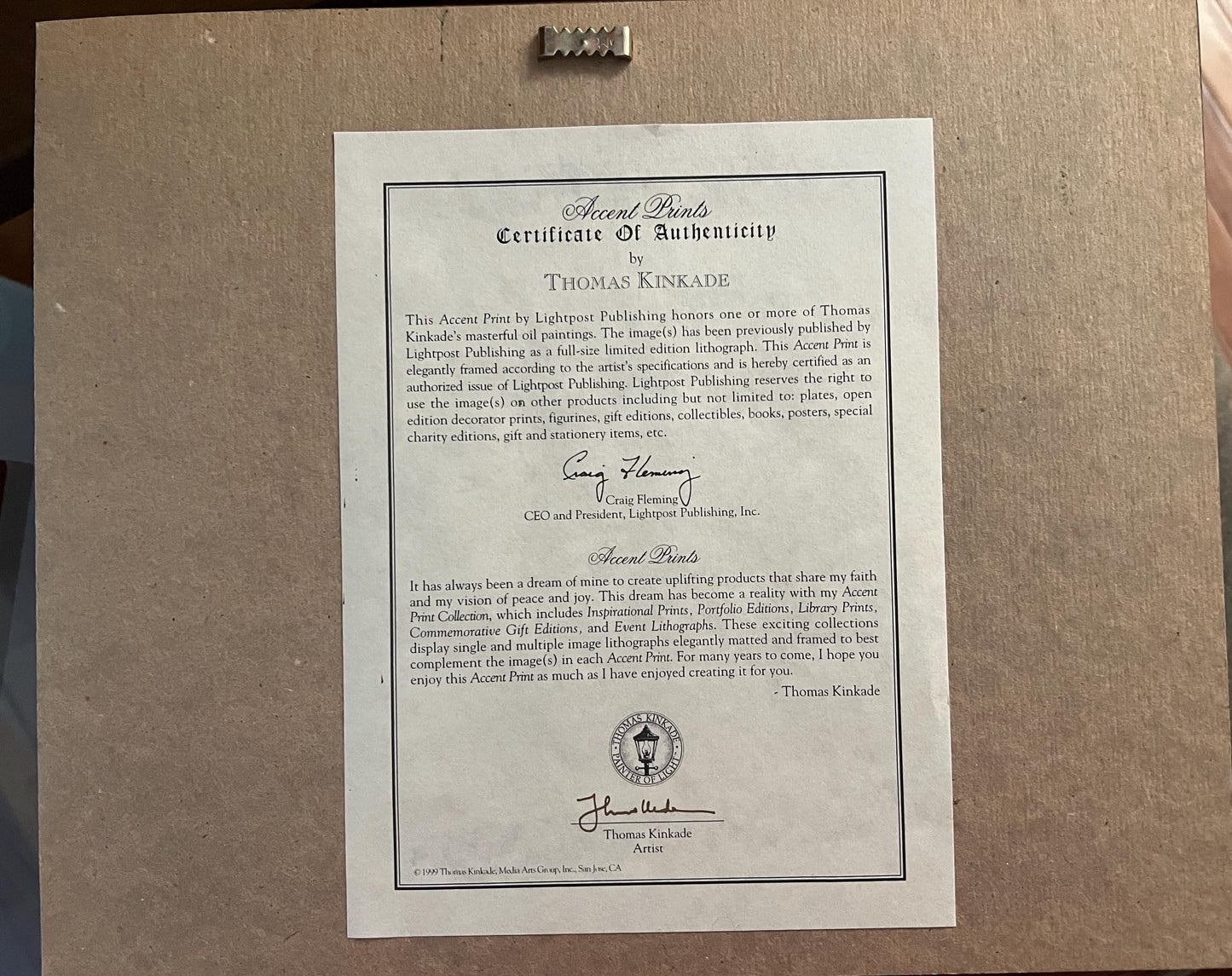 Thomas Kinkade Prints with CoA