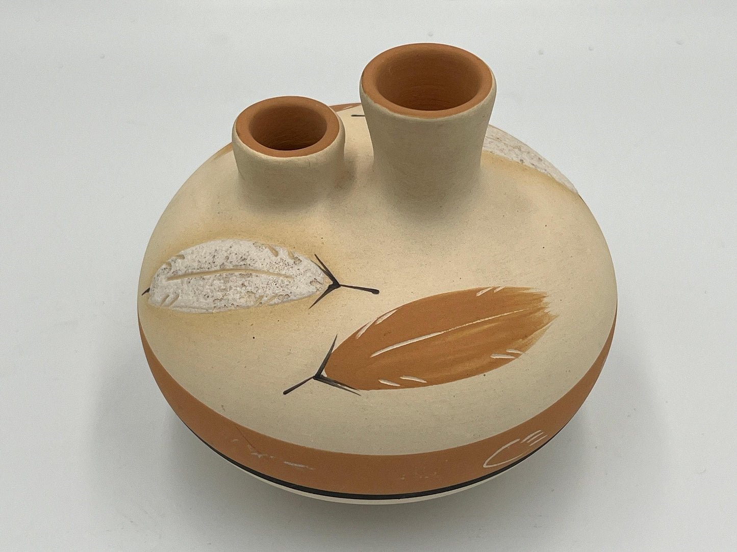 Native American Pottery Vase: Vintage Hand-Painted - Desert Pueblo Style