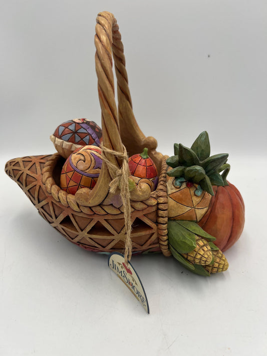 Jim Shore Heartwood Creek Cornucopia Set, Autumn Eggs (5 Pieces)