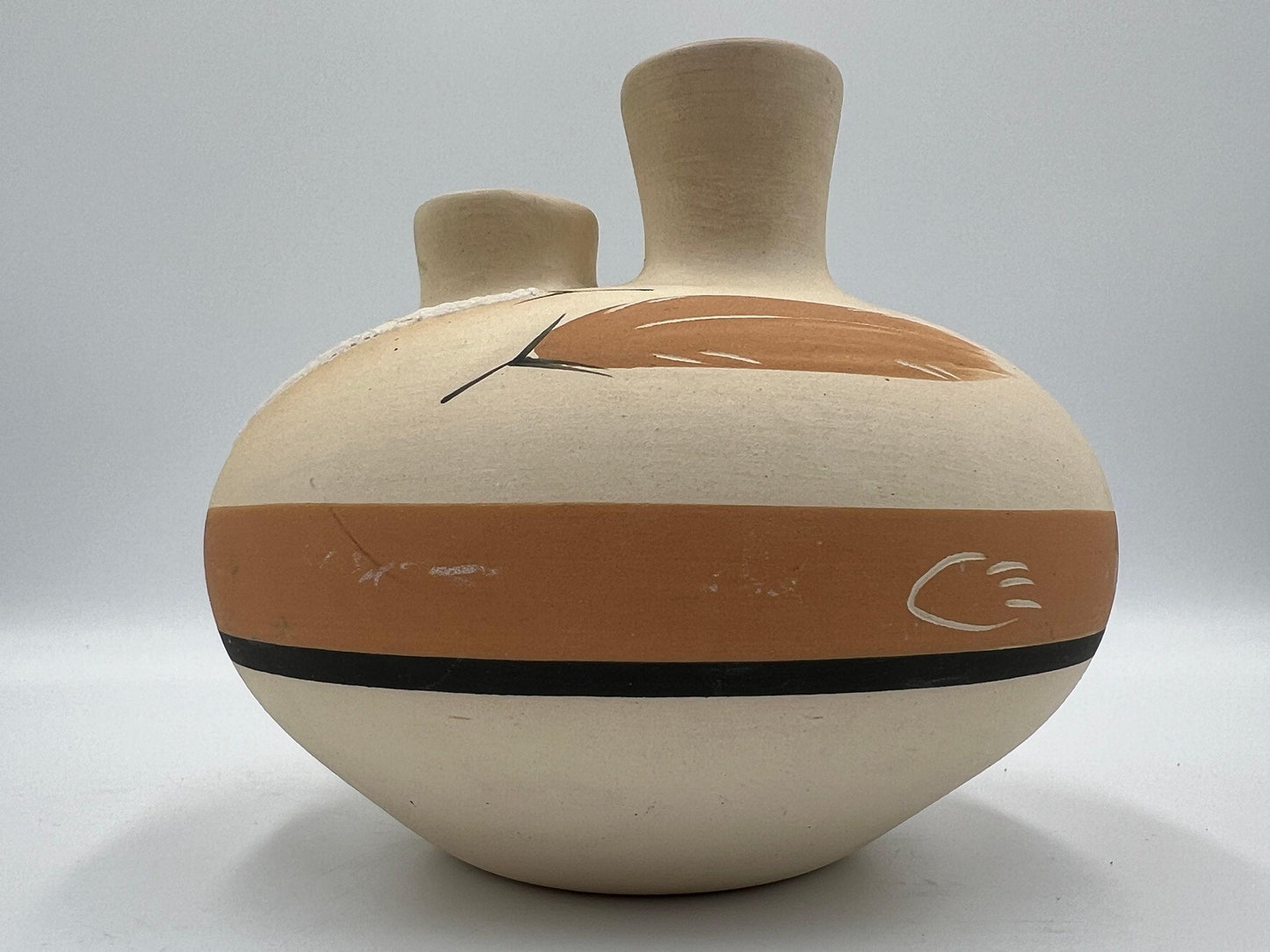 Native American Pottery Vase: Vintage Hand-Painted - Desert Pueblo Style