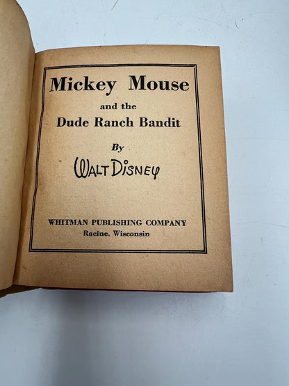 DISNEY Books Mickey Mouse Fragile - Mickey Mouse and The Dude Ranch Bandit 1943 - Mickey and Bobo the Elephant 1935