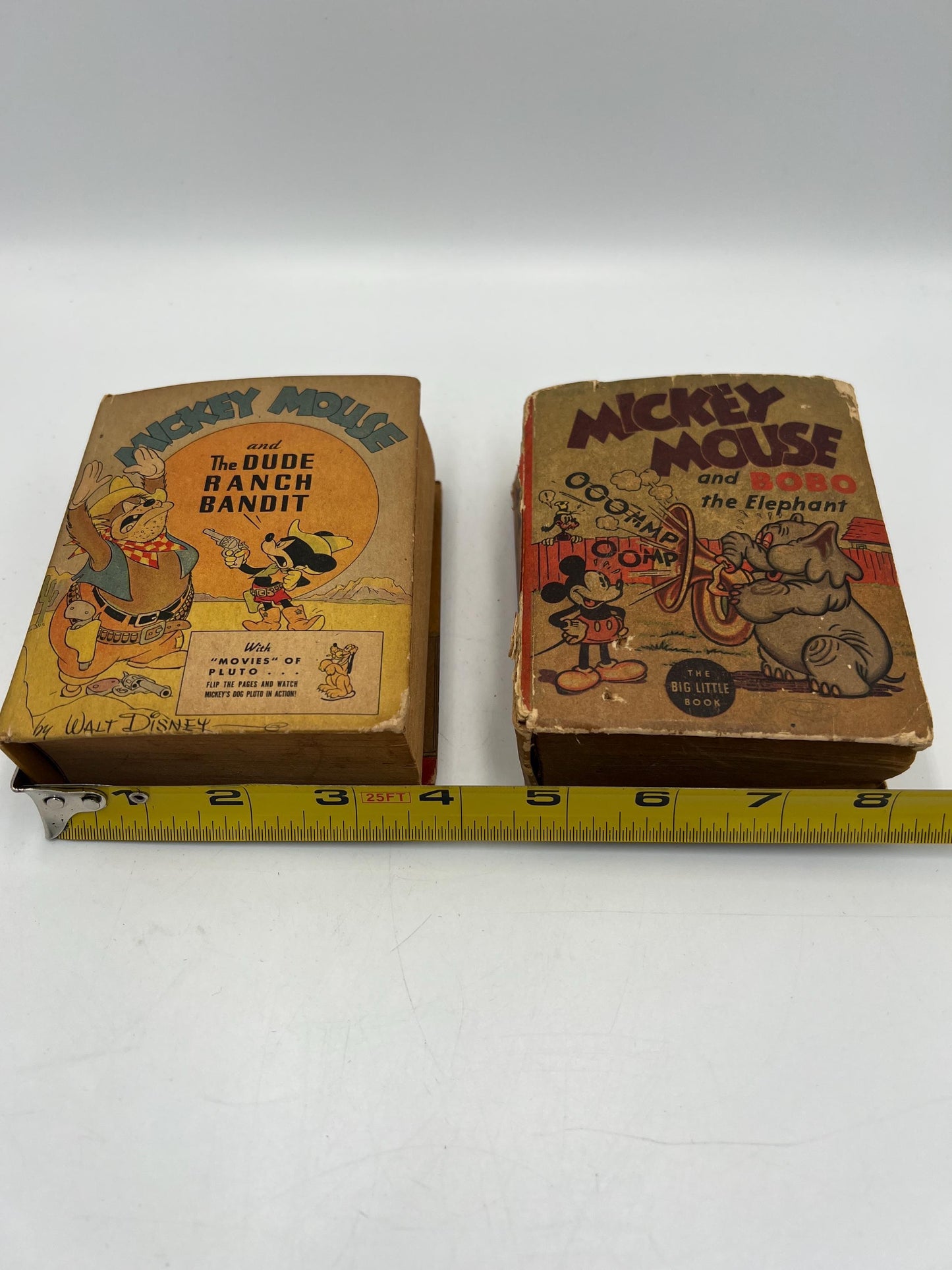 DISNEY Books Mickey Mouse Fragile - Mickey Mouse and The Dude Ranch Bandit 1943 - Mickey and Bobo the Elephant 1935