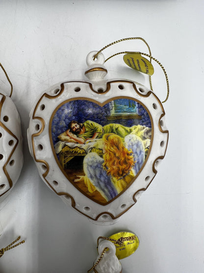 Nativity Ornament Collection: Hand-Painted Porcelain - 12 Pieces with Box