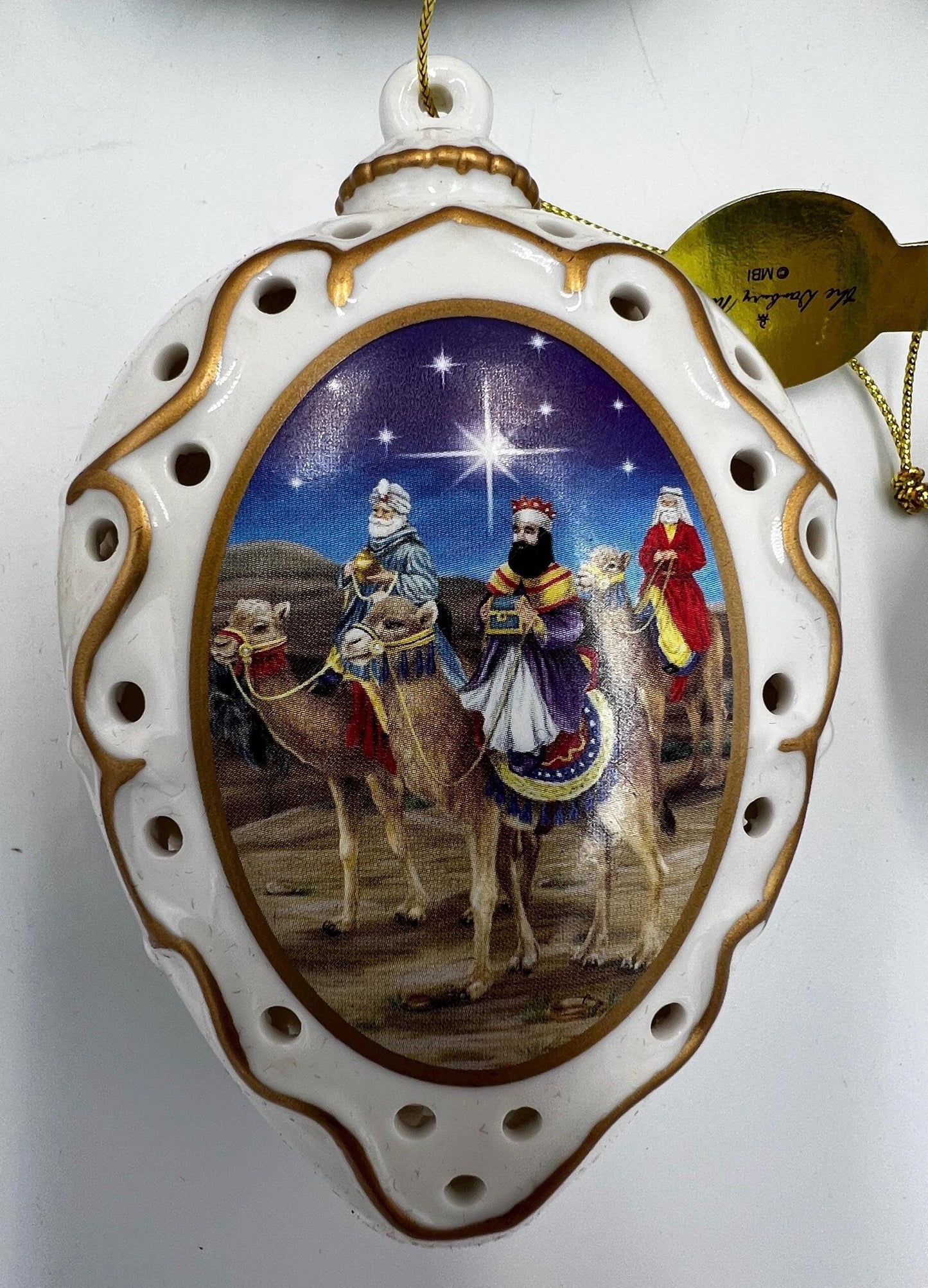 Nativity Ornament Collection: Hand-Painted Porcelain - 12 Pieces with Box
