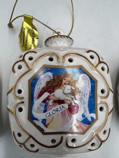 Nativity Ornament Collection: Hand-Painted Porcelain - 12 Pieces with Box