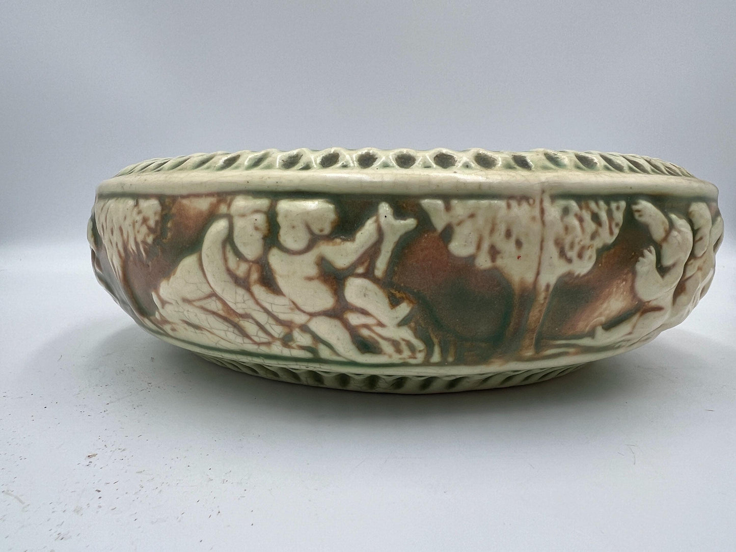 Roseville Donatello Antique Art Pottery Cherub Center Bowls