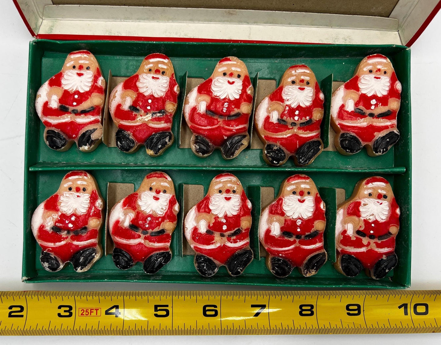 1960s Santa Soap Set - Boxed Hand-Painted Mini Soaps, Mid-Century Decor