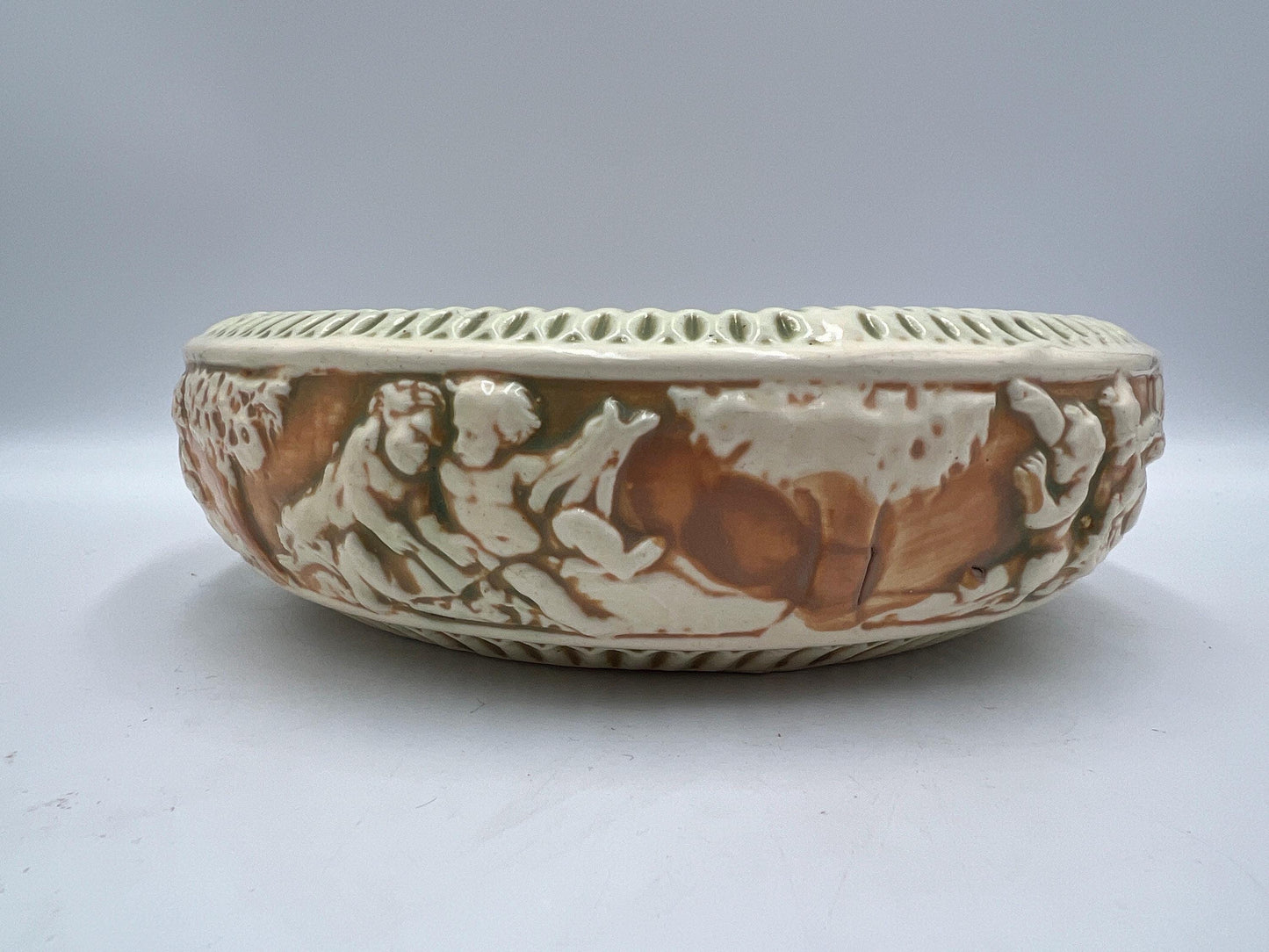 Roseville Donatello Antique Art Pottery Cherub Center Bowls