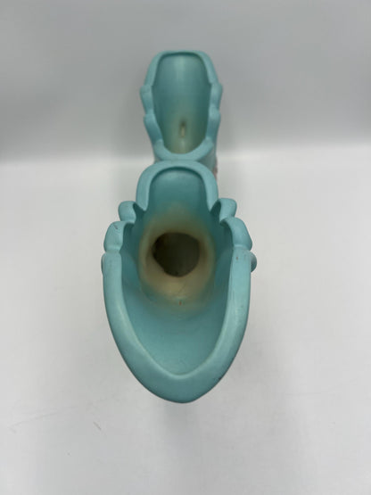 Hull Pottery Cornucopia Double Handled Vases, circa 1949 B13 13"