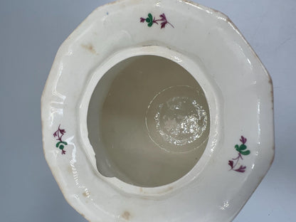 Antique Staffordshire Sprigware teapot, likely from the early 19th century