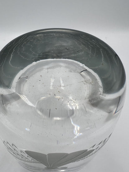 Mid-Century Orrefors Vase - Girl with Birds, Swedish Art Glass