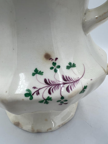 Antique Staffordshire Sprigware teapot, likely from the early 19th century