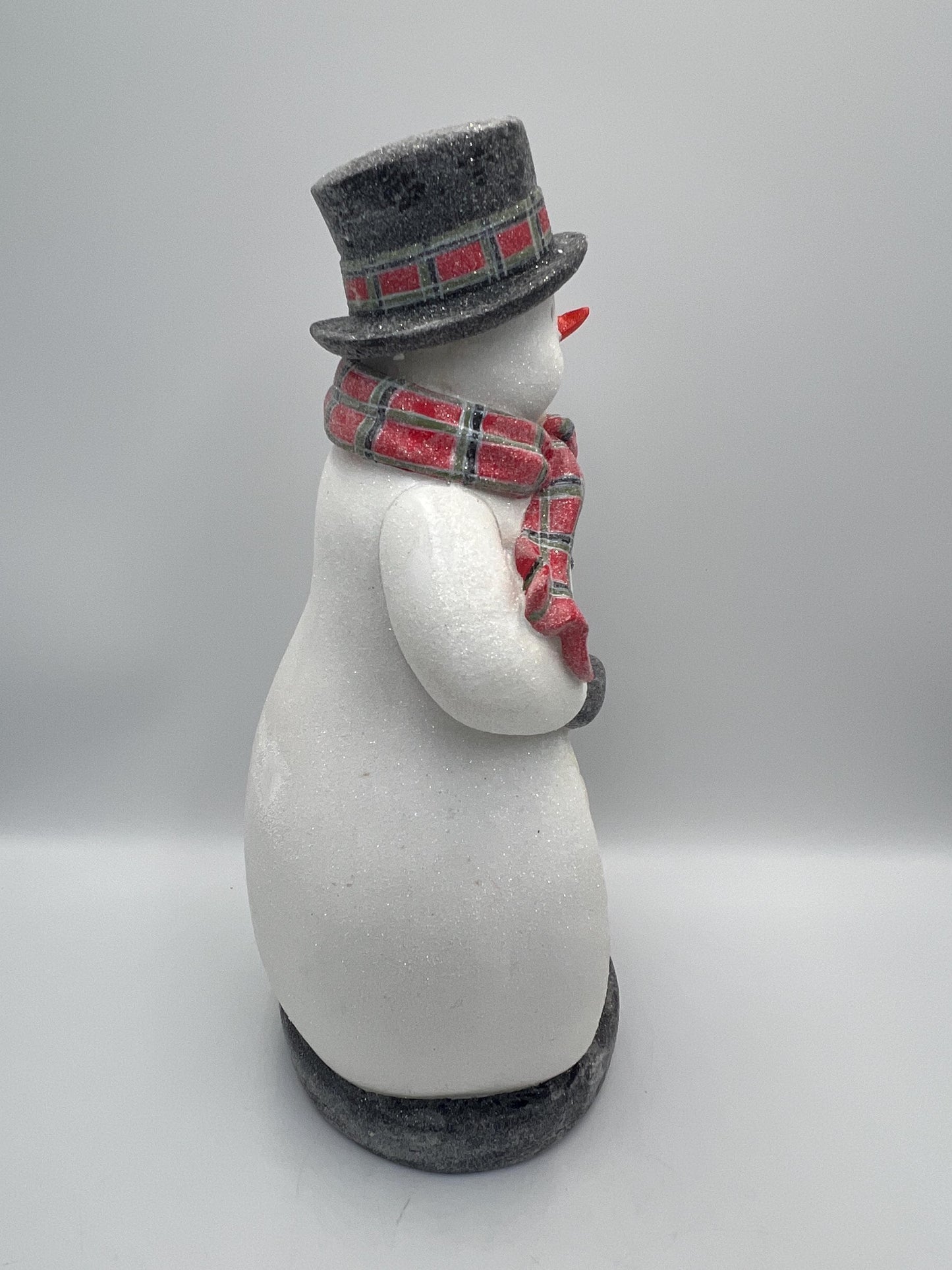 Snowman Christmas Decor: Light-Up Carolers Figurine (Medium Size)