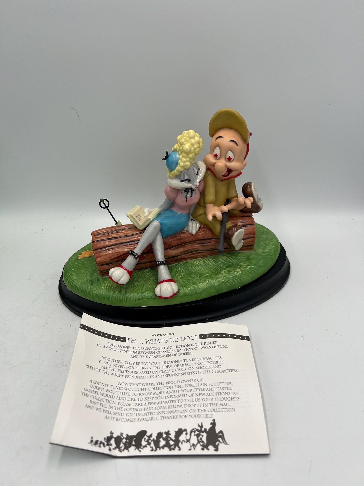 Vintage Looney Tunes Goebel Figurine: Bugs Bunny & Elmer Fudd, Rabbit Season (Original Box)