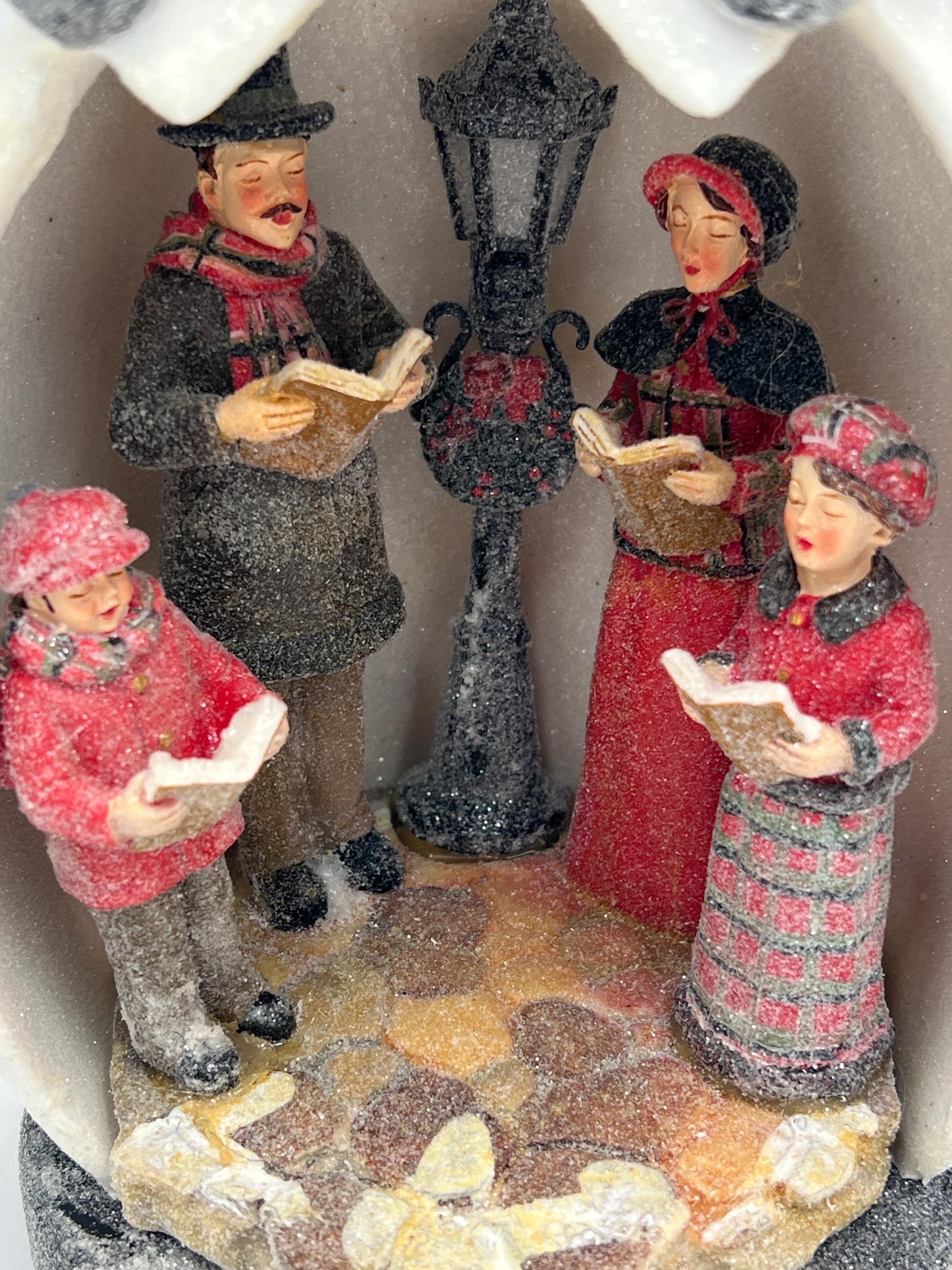 Snowman Christmas Decor: Light-Up Carolers Figurine (Medium Size)