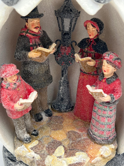 Snowman Christmas Decor: Light-Up Carolers Figurine (Medium Size)