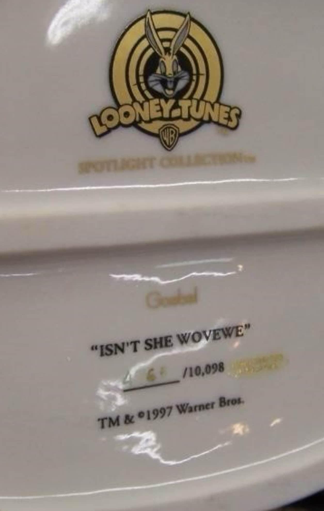 Vintage Looney Tunes Goebel Figurine: Bugs Bunny & Elmer Fudd, Rabbit Season (Original Box)