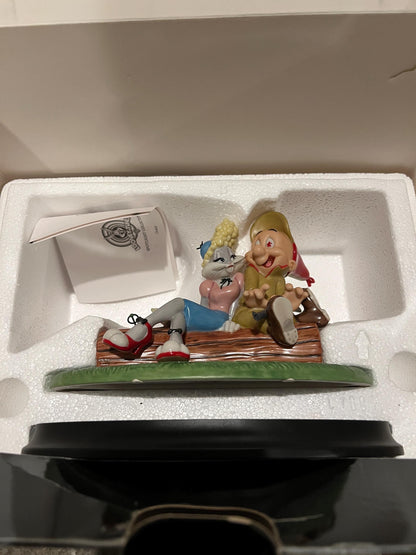 Vintage Looney Tunes Goebel Figurine: Bugs Bunny & Elmer Fudd, Rabbit Season (Original Box)