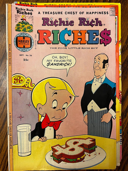 Richie Rich Money & Wealth Mega Lot – Vintage Harvey Comics