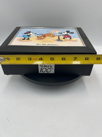 Disney 1928 2001 Walt's 100th Mickey, Minnie and Pluto Keepsake Box Life Little Pleasures