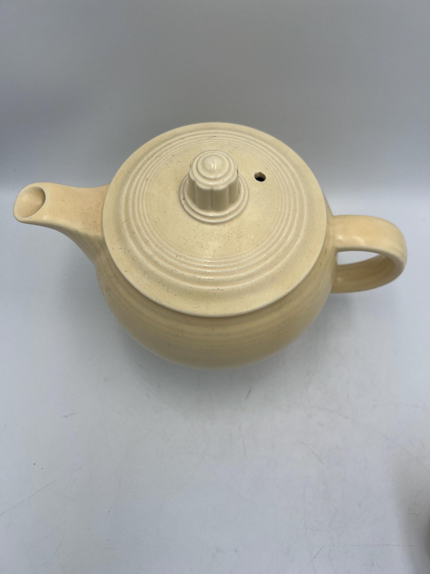 Homer Laughlin Fiesta Ivory Teapot Vintage