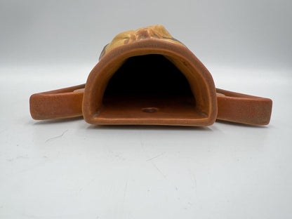 Roseville Clematis Autumn Brown Wall Pocket Vase and Candlestick Holders- Your Choice