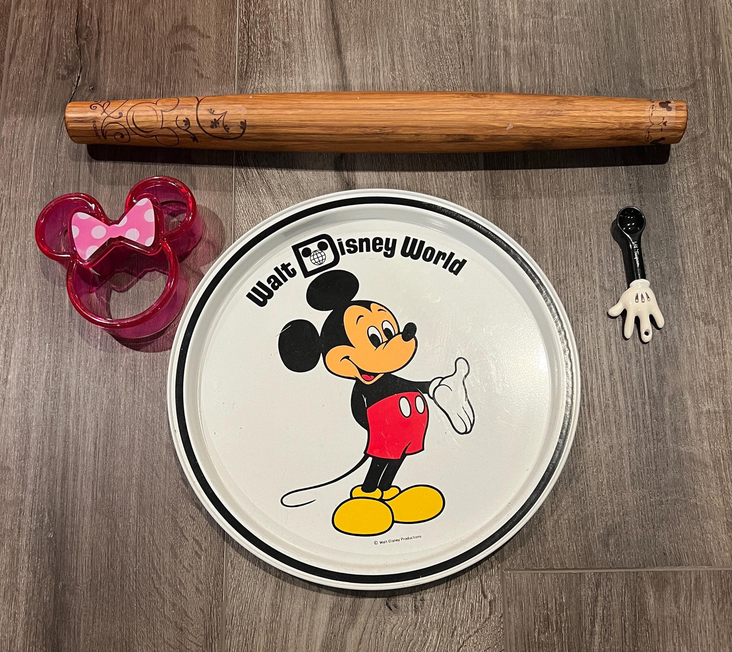 Mickey Mouse Rolling Pin - Cookie Cutter - Tray - Measuring Spoon - Disney - Kitchen Fun