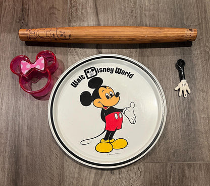 Mickey Mouse Rolling Pin - Cookie Cutter - Tray - Measuring Spoon - Disney - Kitchen Fun