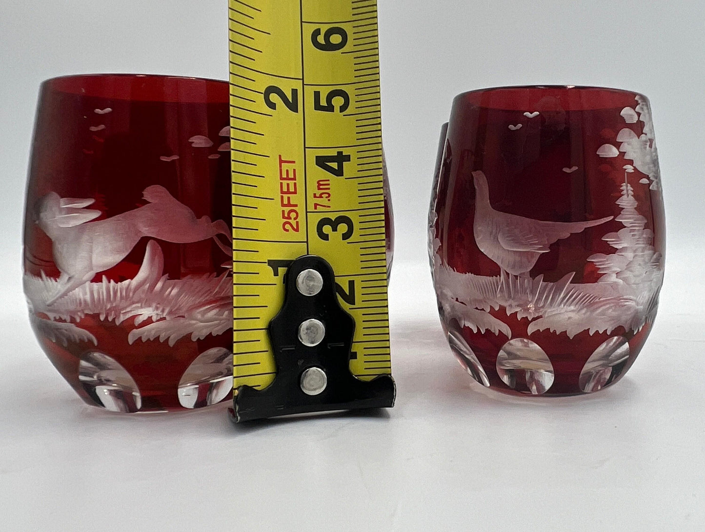 Ruby Red Egermann Glass Vase: Vintage Czech Cut Crystal