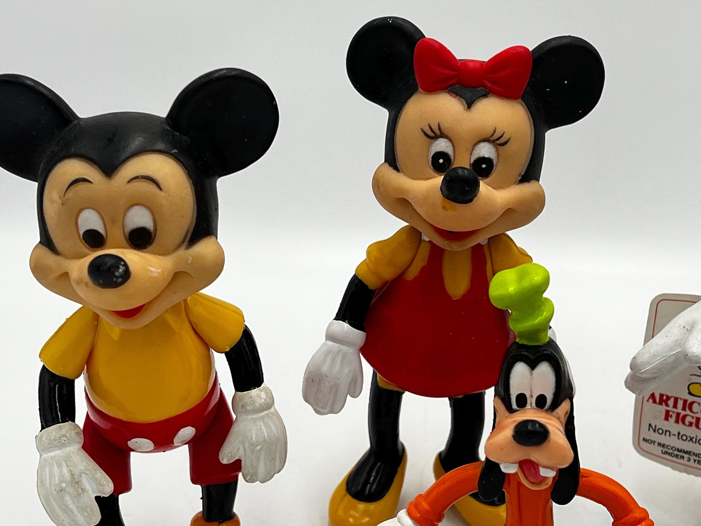 DISNEY Mickey Mouse Minnie Mouse Goofy Pose Articulated Figurines Lot of 6
