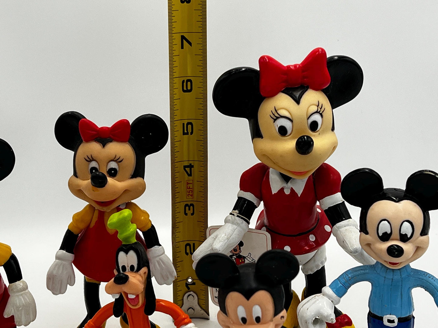 DISNEY Mickey Mouse Minnie Mouse Goofy Pose Articulated Figurines Lot of 6