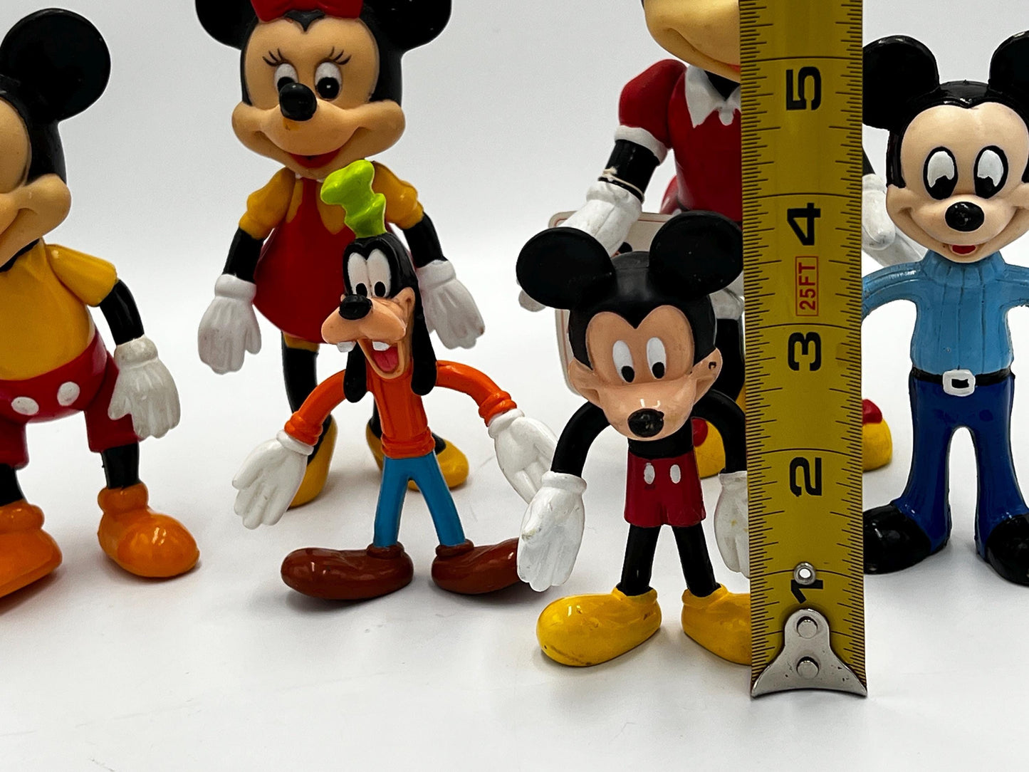 DISNEY Mickey Mouse Minnie Mouse Goofy Pose Articulated Figurines Lot of 6