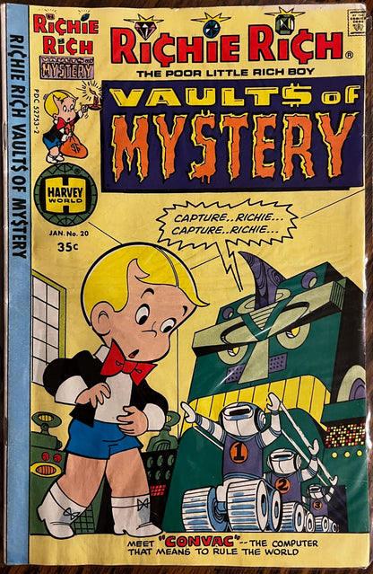 Richie Rich Adventure, Gems & Mystery Lot – Vintage Harvey Comics